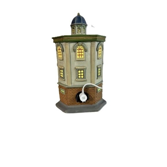 Dickens Collectables Towne Series Museum 1997 Lighted House Village Building Xma - Picture 8 of 9